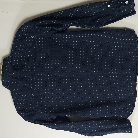 H&M polka-dot boy's button-down long Sleeves Shirt Size 12 - Picture 4 of 4